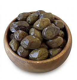 Gemlik Az Tuzlu Jumbo Yağlı Sele Taş Baskı  Siyah Zeytin 2 Kg
